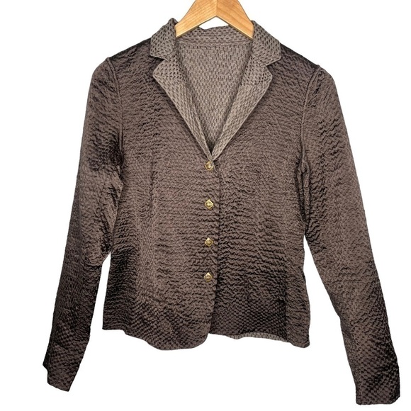 Elie Tahari brown quilted reversible Emily women’s blazer jacket - Picture 7 of 11